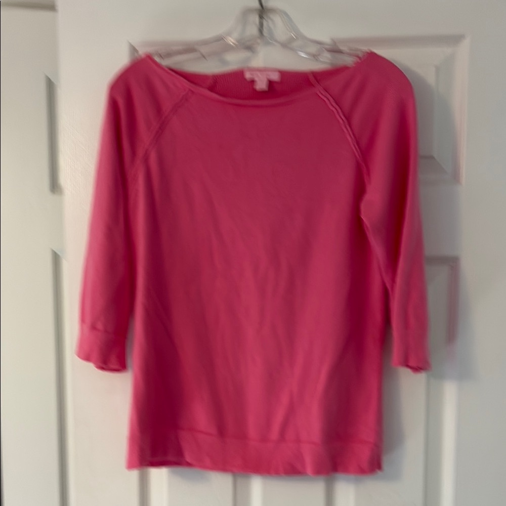 Lilly Pulitzer Pink 3/4 Sleeve Top